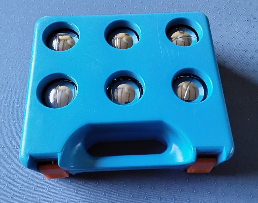 6 jeu de boules ballen in kunststof opbergbox nieuw, Een of twee spelers, Ophalen, Nieuw