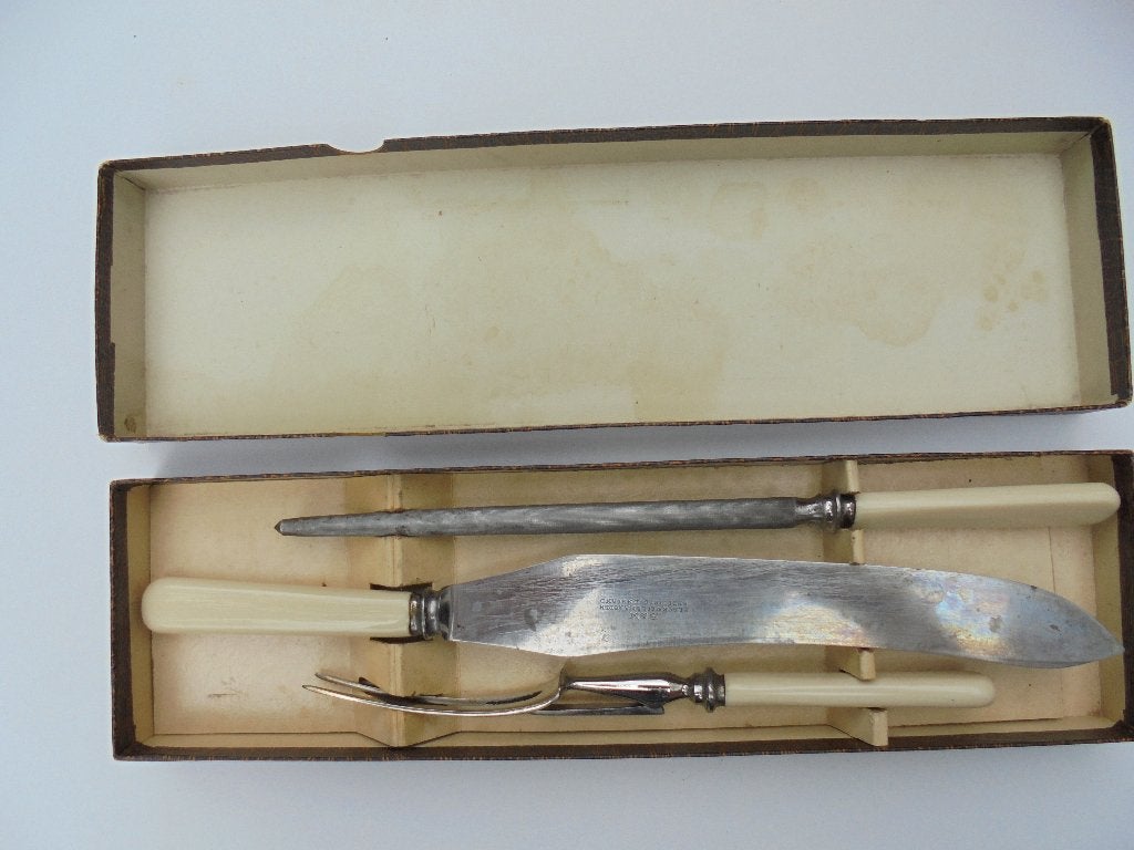 Antiek Vleesbestek-set B & M Blackwell & Marsden Sheffield, Ophalen