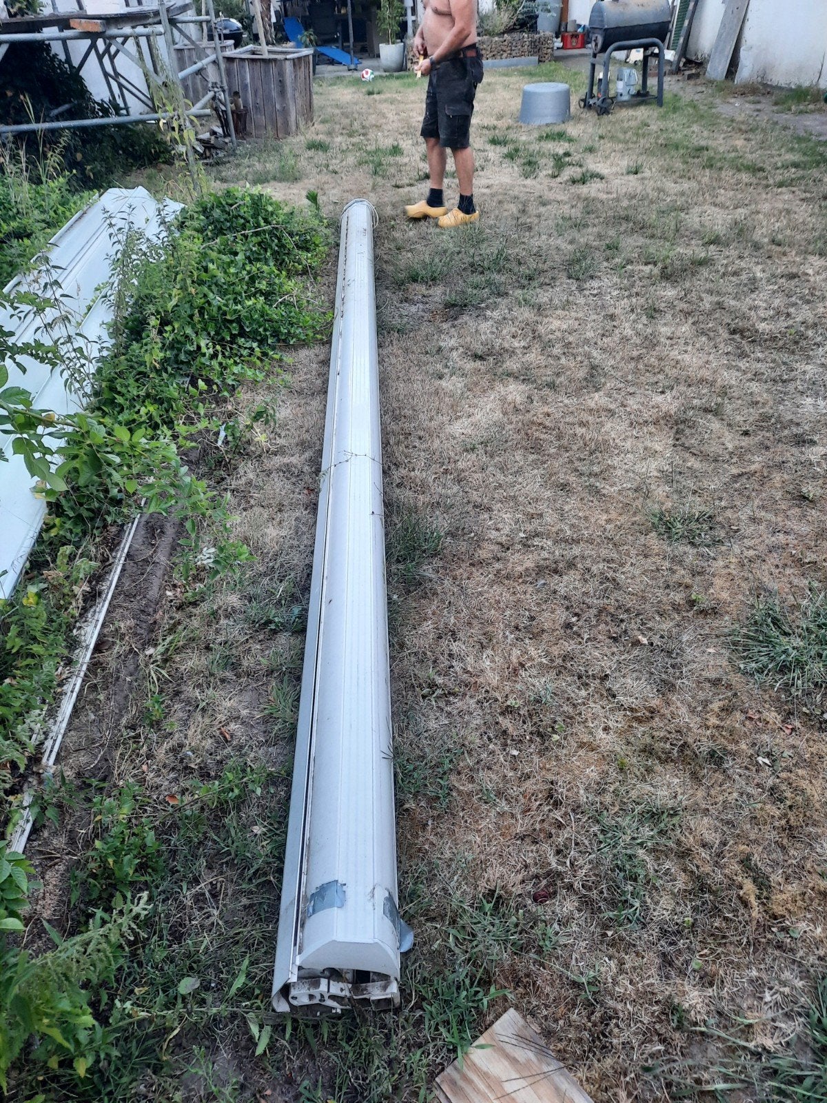 zonnescherm 5,5 meter 3 meter uitval, Ophalen, Overige materialen, 6 meter of meer, Overige typen