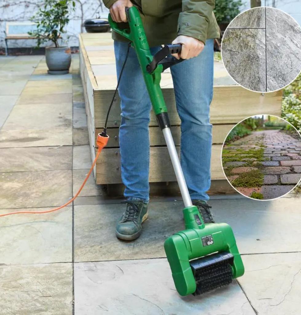 Electrische schoonmaak borstel garden touch, Tuin en Terras, Hand-tuingereedschap, Ophalen of Verzenden, Zo goed als nieuw