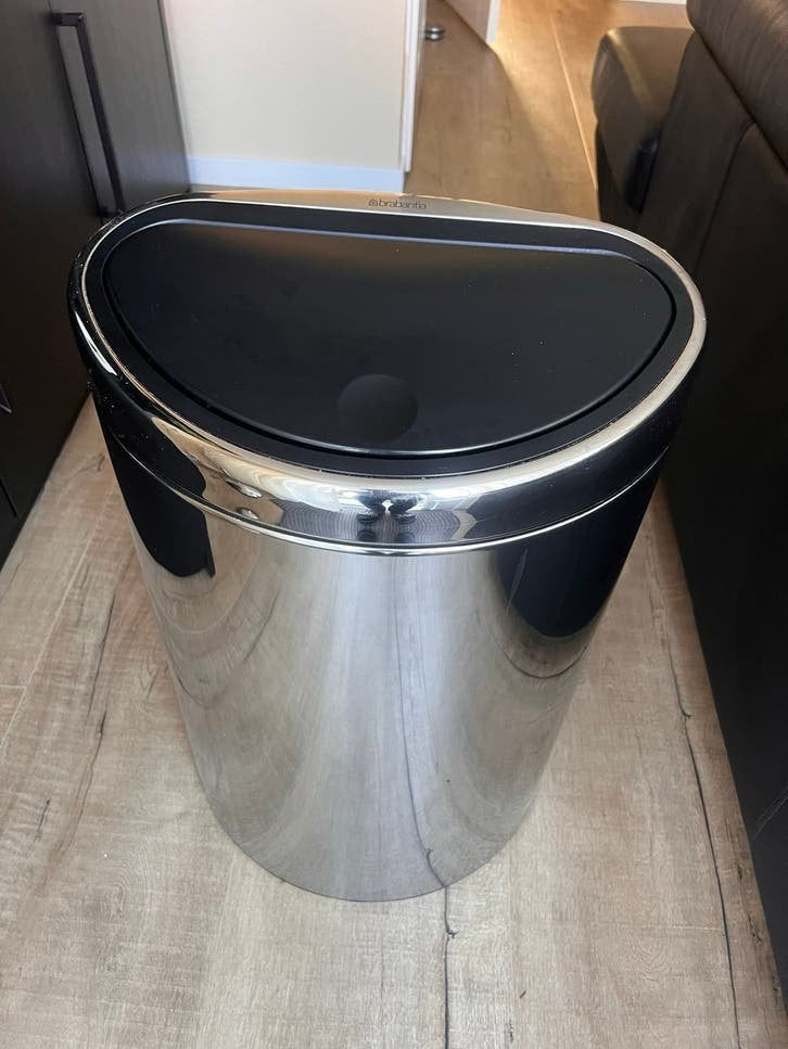 Brabantia duo vuilnisbak - chroom, Ophalen, Gebruikt, Metaal