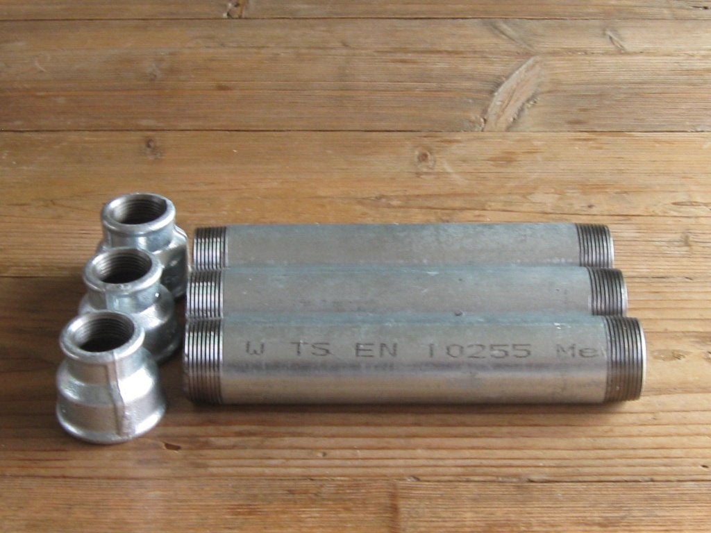 3 gegalvaniseerde pijpnippels, Ophalen, Nieuw, 250 mm of meer, Overige typen