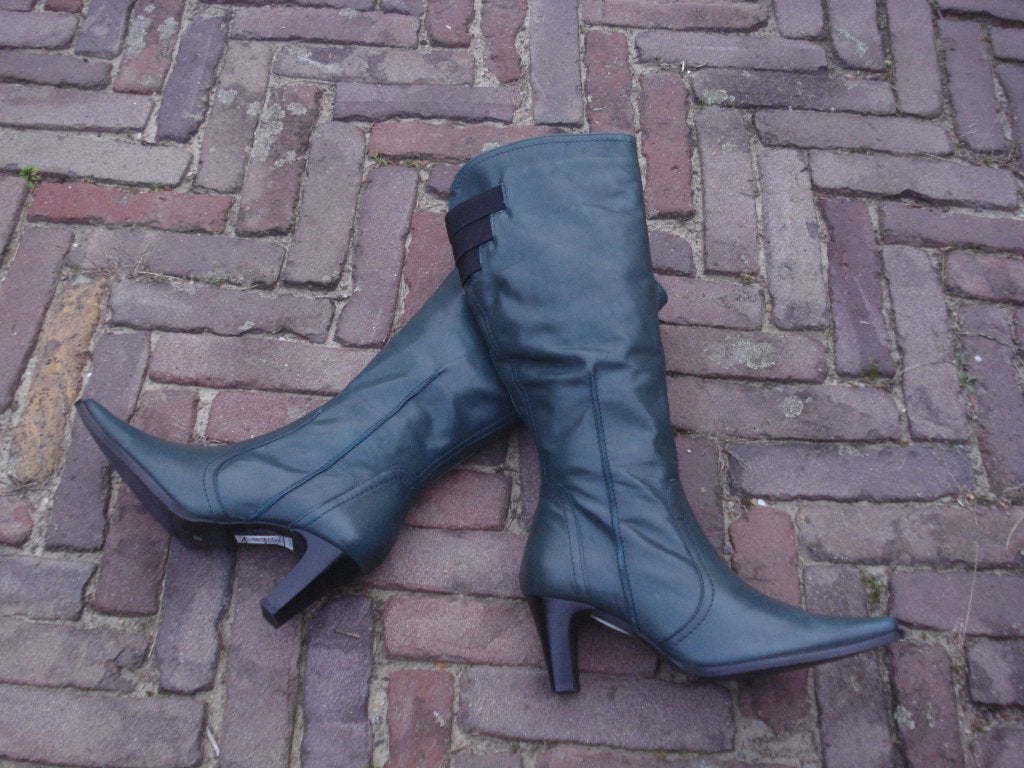 GRATIS VERZENDEN NIEUWE COOLE GROENE VINTAGE LAARZEN 37, Hoge laarzen, Vintage Dressing, Verzenden, Nieuw
