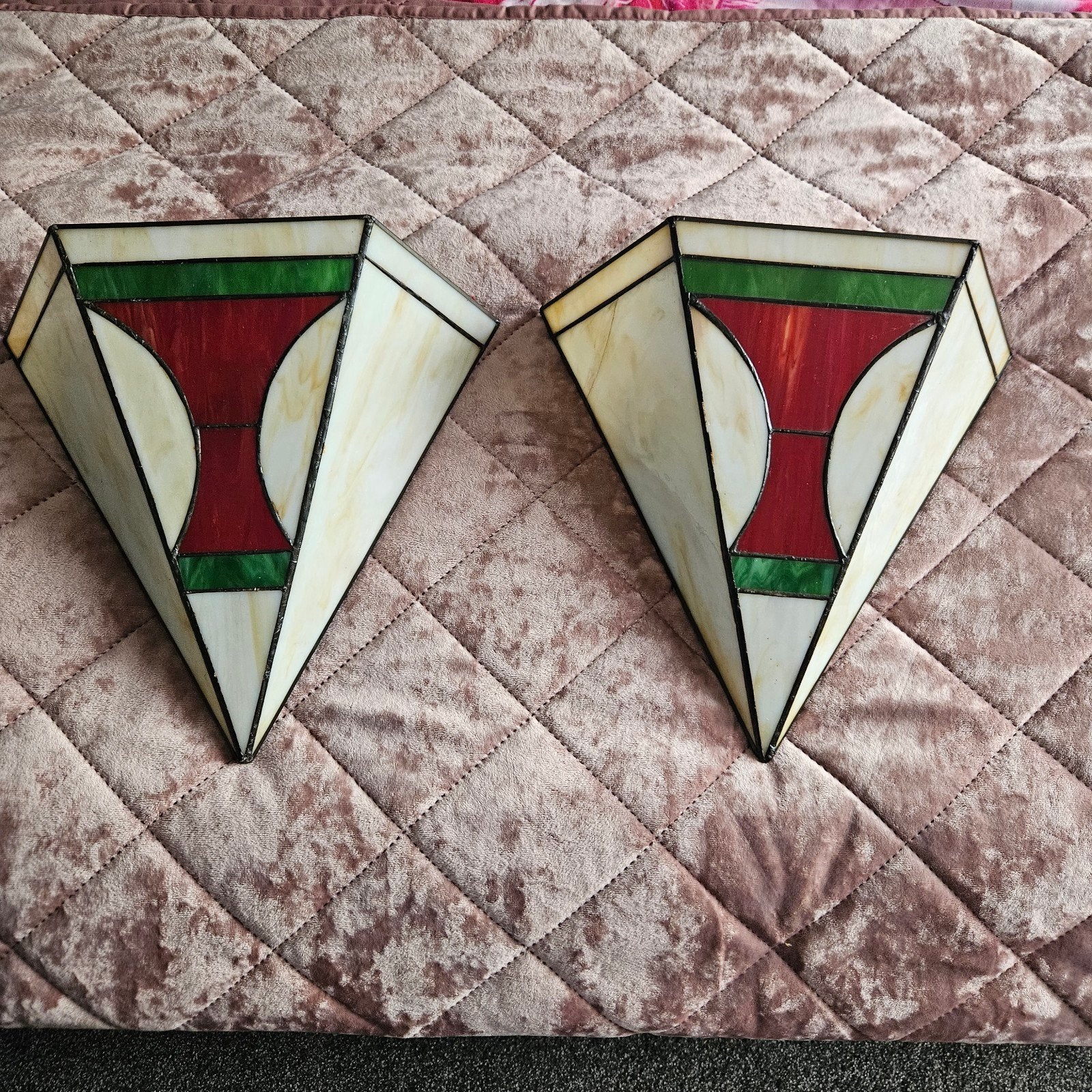 Set van 2 Tiffany-stijl wandlampen, Ophalen