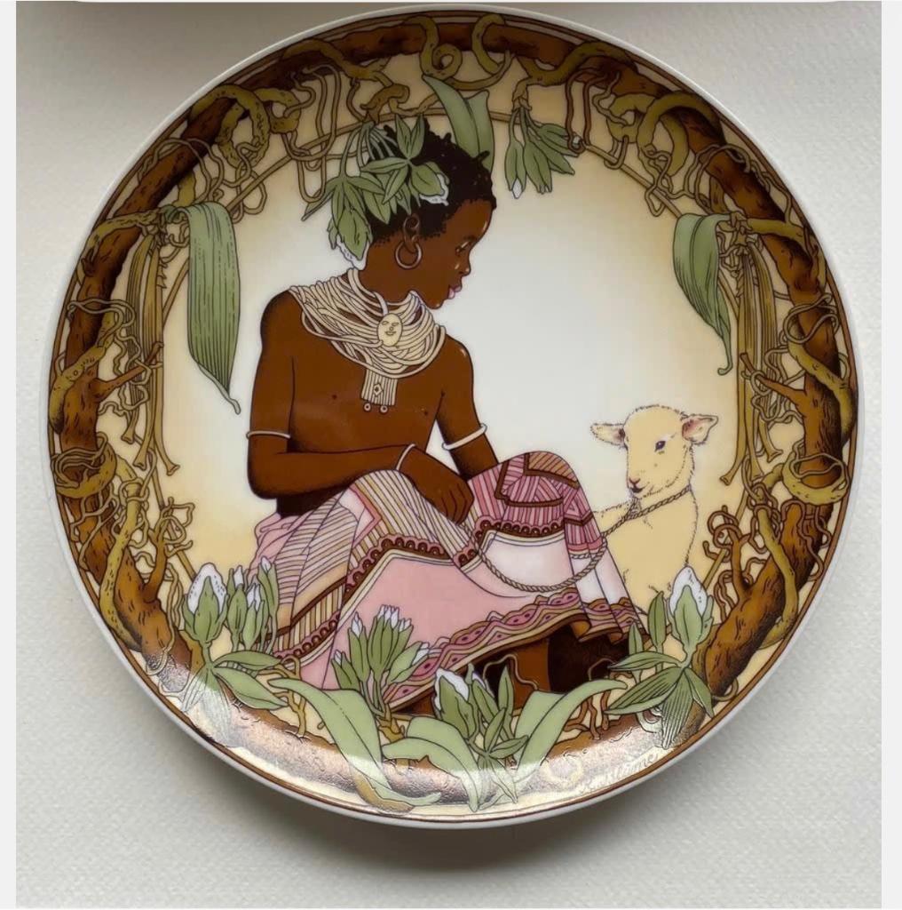 Unicef Bord “kinderen van de wereld” Villeroy “Africa”, Antiek en Kunst, Curiosa en Brocante, Ophalen of Verzenden