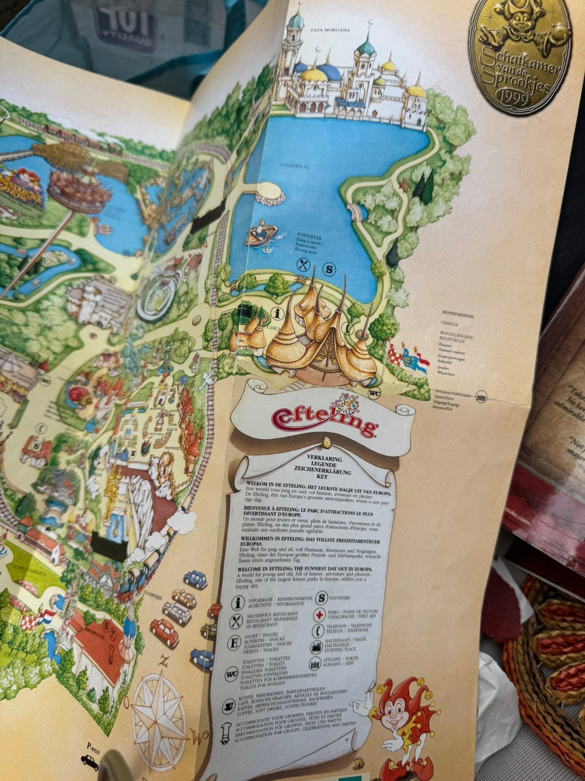 Plattegrond Efteling 1999, Verzamelen, Efteling, Ophalen of Verzenden