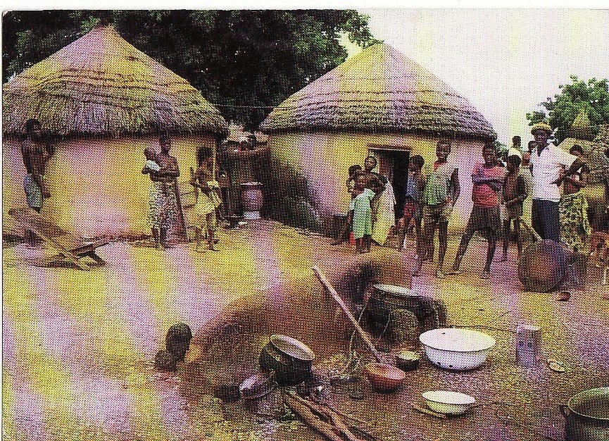 Missiekaart uit Afrikaans dorp / Ghana / Gambia (?), Ophalen, 1960 tot 1980, Gelopen, Buiten Europa