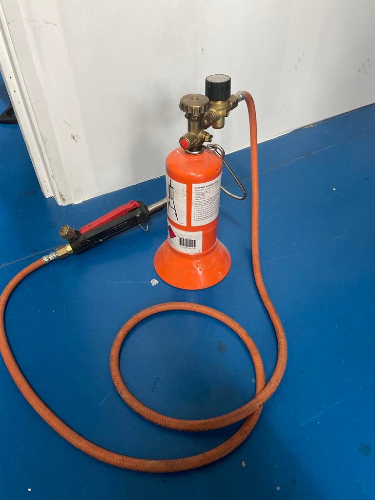 Sievert soldeerbrander met gasfles en slang!, Doe-het-zelf en Verbouw, Gereedschap | Handgereedschap, Ophalen of Verzenden