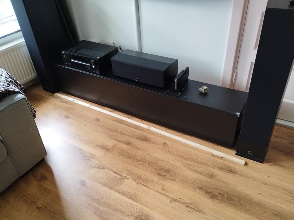 TV kast zwart, Huis en Inrichting, Kasten | Televisiemeubels, Ophalen, Zo goed als nieuw, 25 tot 50 cm, 150 tot 200 cm