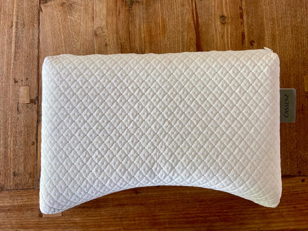 Hoofdkussen Cassenz Monaco 9 cm medium, als nieuw, Eenpersoons, Wit, Ophalen of Verzenden, Zo goed als nieuw