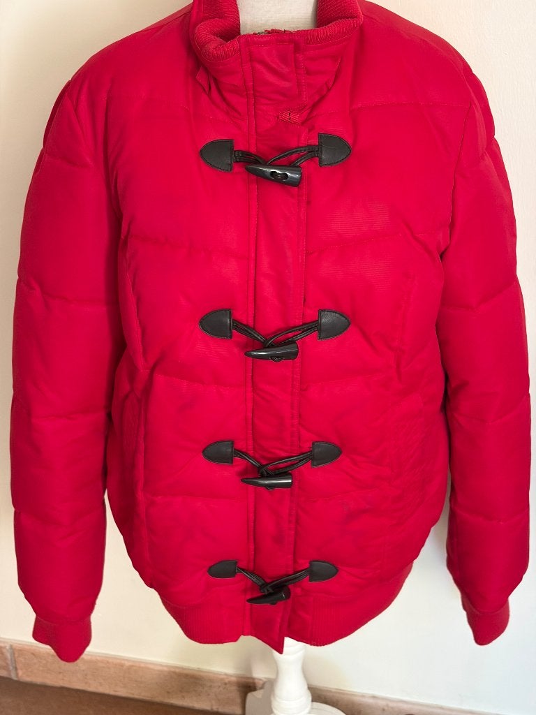 John Baner Puffer Coat, jacket 40 rood met rits sluiting, Maat 38/40 (M), John Baner, Ophalen of Verzenden, Zo goed als nieuw