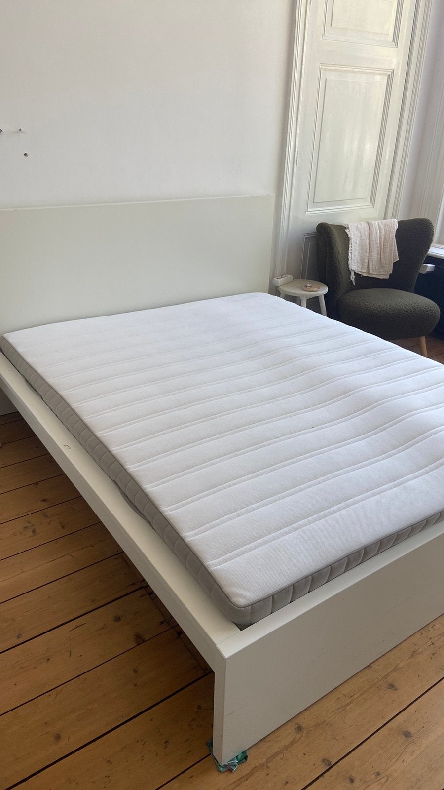 Tweepersoonsbed wit inclusief matras IKEA, Ophalen, Gebruikt, Tweepersoons, 200 cm