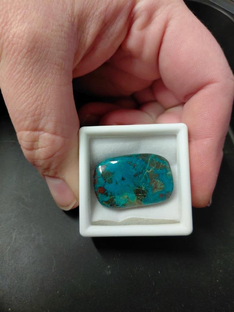 Kussen geslepen chrysocolla, Sieraden, Tassen en Uiterlijk, Edelstenen, Ophalen of Verzenden