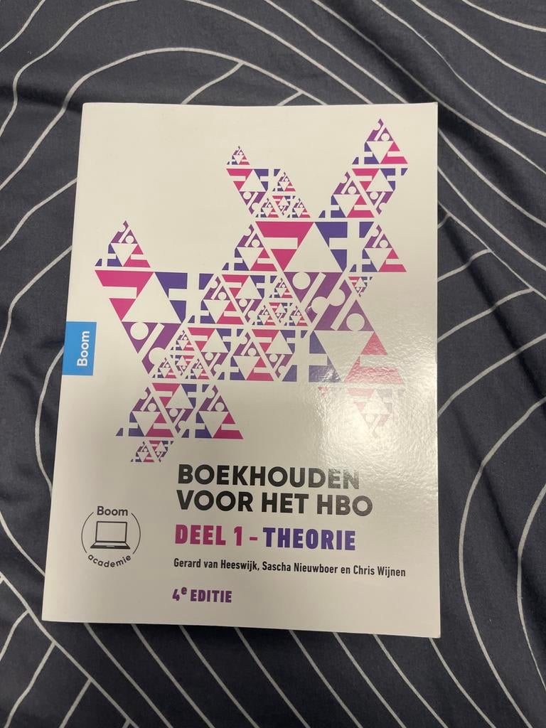 Boekhouden voor het hbo Deel 1 Theorie 4e editie, Ophalen of Verzenden, Gamma, Zo goed als nieuw, HBO