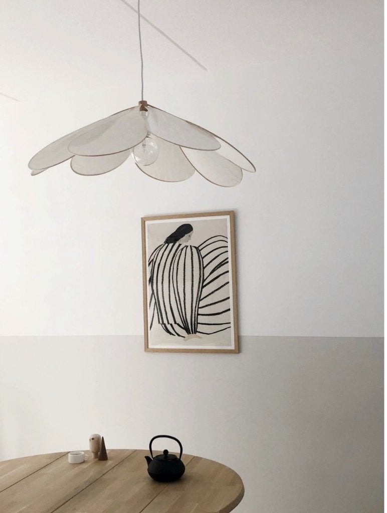 Lamp look a like Georges store, Ophalen of Verzenden, Gebruikt, Natuurlijk materiaal, E27 (groot)