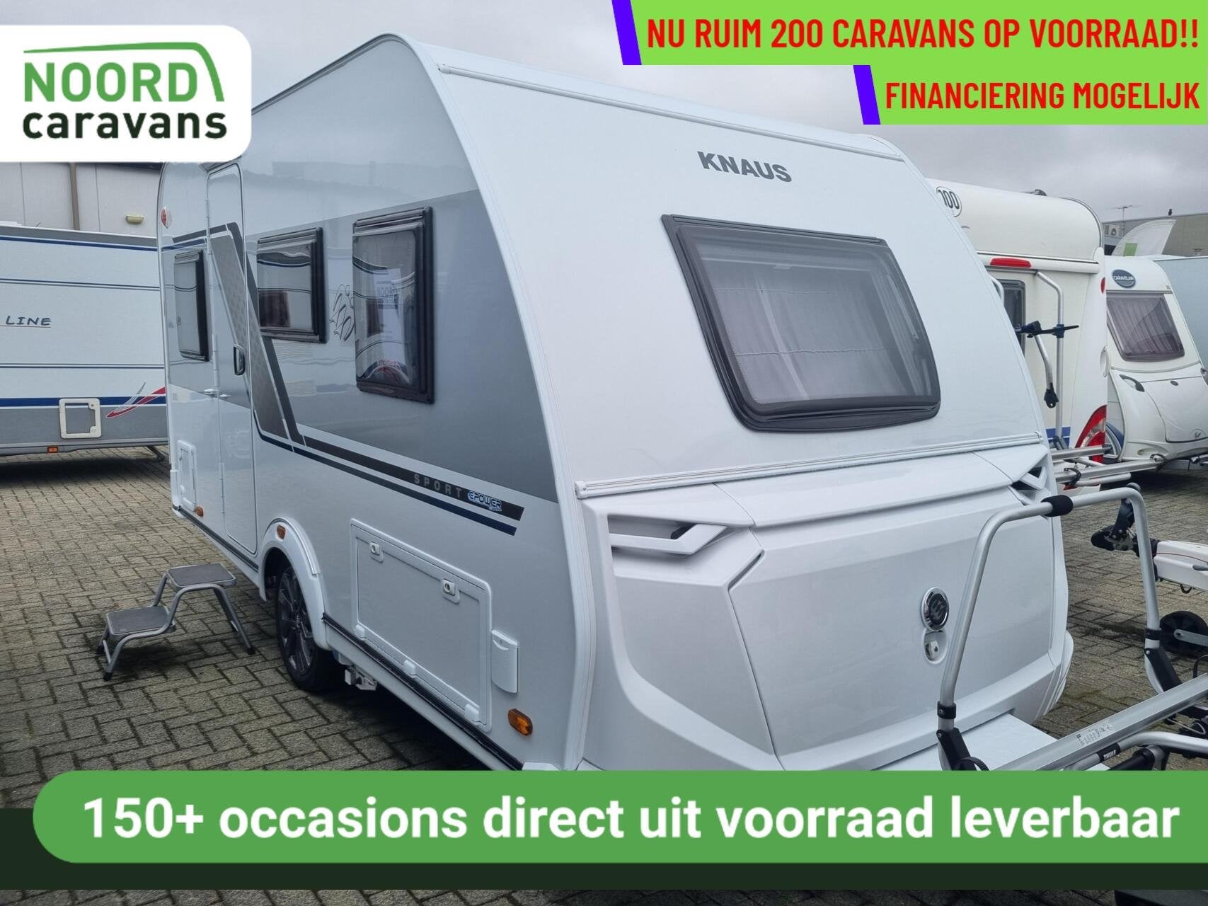 Knaus Sport e power 400 QD AIRCO + MOVER + DWARSBED+TREINZIT, Caravans en Kamperen, Bedrijf, 750 - 1000 kg, 6 tot 7 meter, Knaus