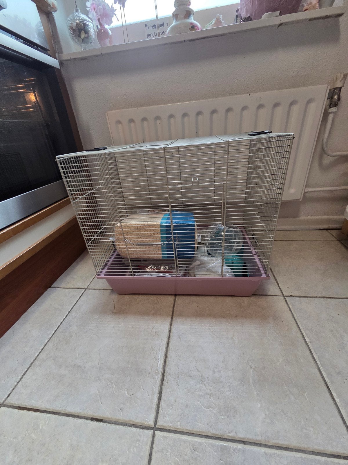 grote gebruikte hamsterkooi met veel accessoires, Dieren en Toebehoren, Minder dan 60 cm, Kooi, Gebruikt, Minder dan 75 cm