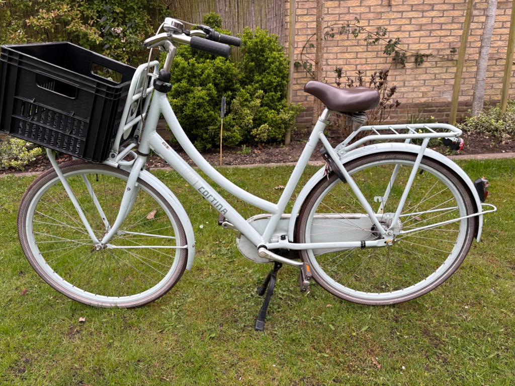 Hoppe Cortina fiets in goede staat, Fietsen en Brommers, Fietsen | Dames | Damesfietsen, Terugtraprem, Gebruikt, Versnellingen