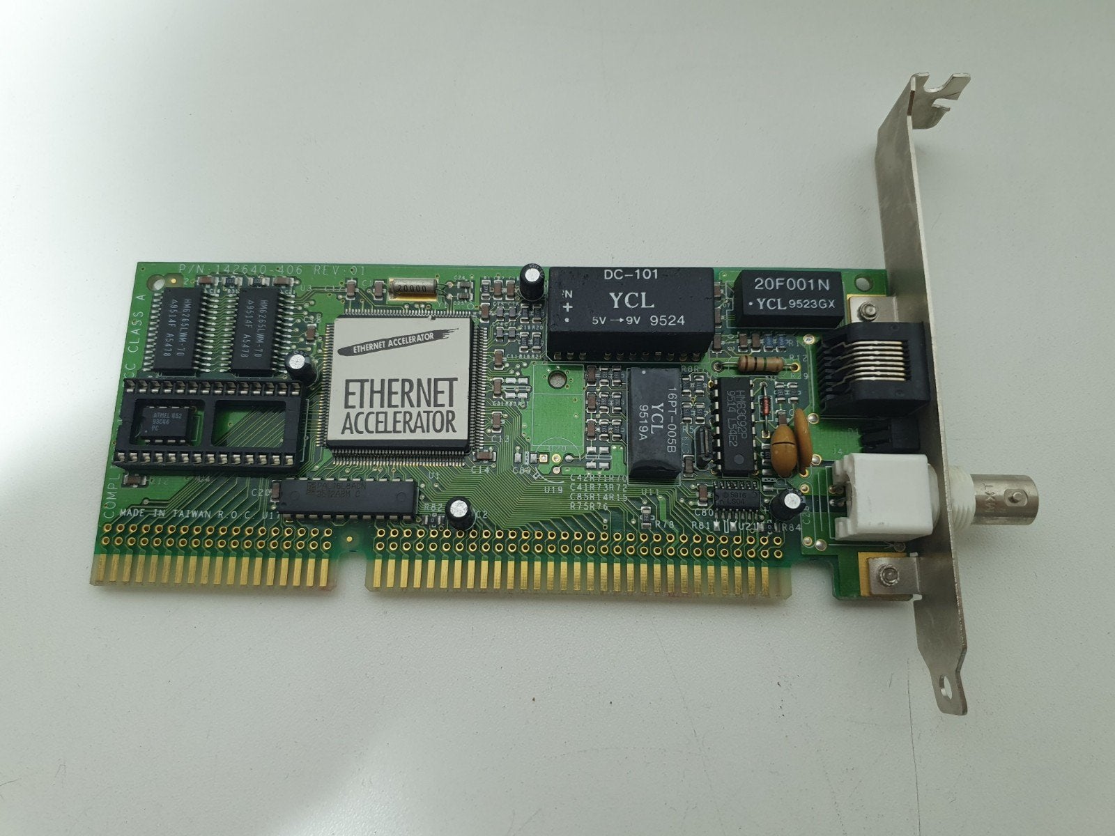 Vintage ISA Ethernet netwerkkaart - BNC/RJ45 combo, Intern, Gebruikt, ., Ophalen of Verzenden