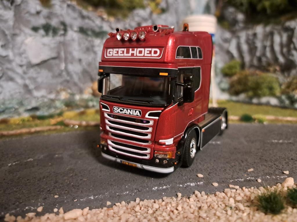 WSI Scania Geelhoed 01-4665, Hobby en Vrije tijd, Modelauto's | 1:50, Ophalen of Verzenden, Nieuw, Bus of Vrachtwagen, Wsi