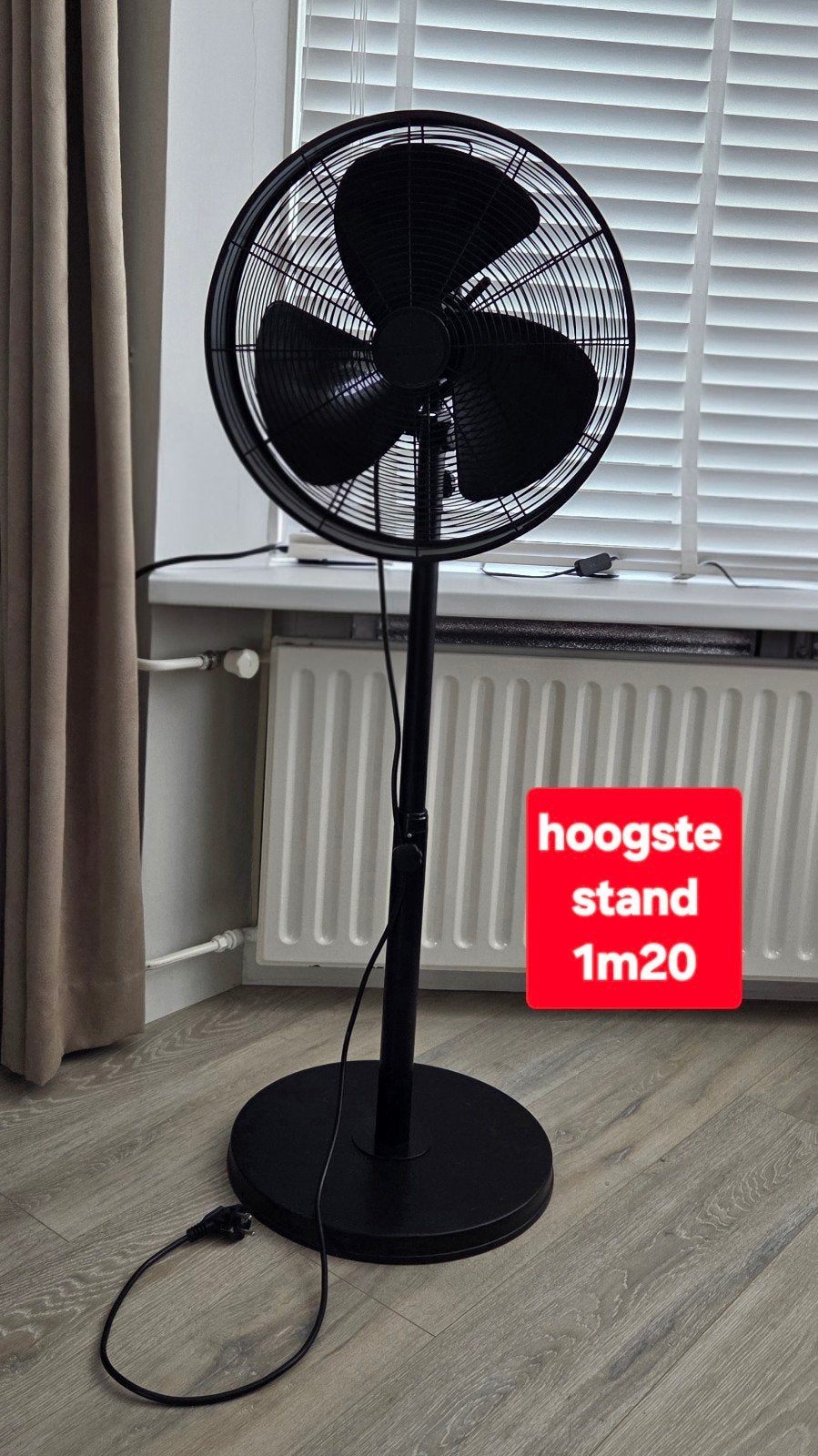 Tristar Ventilator zwart metaal, Ophalen, Zo goed als nieuw, Statiefventilator