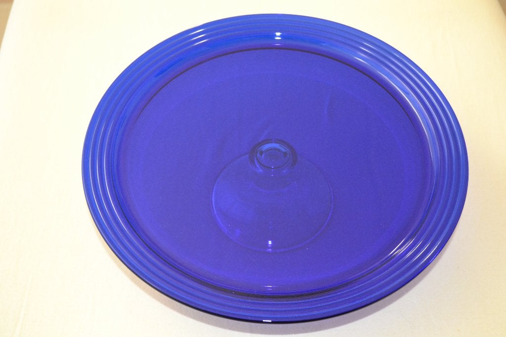 Blauwe taartschaal, Ophalen, Overige typen, Nieuw, Glas