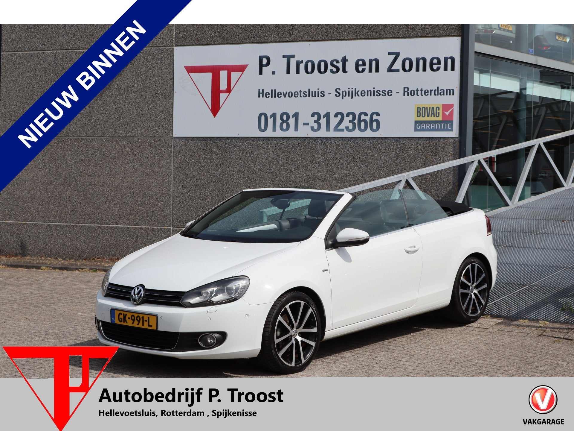 Volkswagen Golf Cabriolet 1.4 TSI Automaat Stoelverwarming/C, Auto's, Gebruikt, Zwart, 4 cilinders, Traction-control