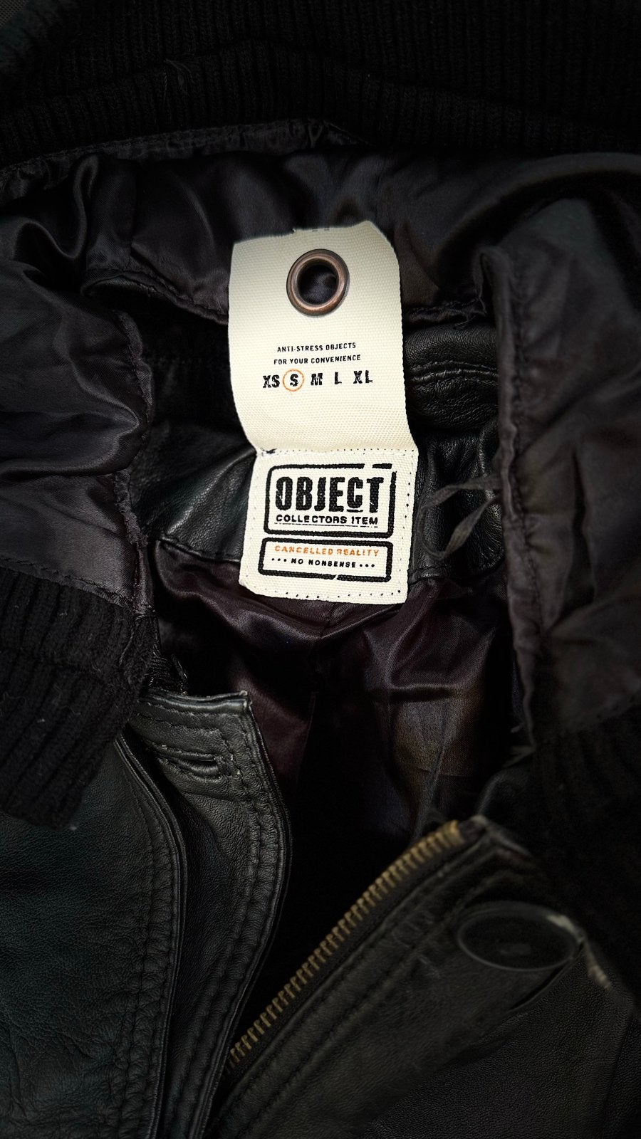 Leren trenchcoat met capuchon - Object Collectors Item, Zwart, Object, Ophalen of Verzenden, Maat 36 (S)