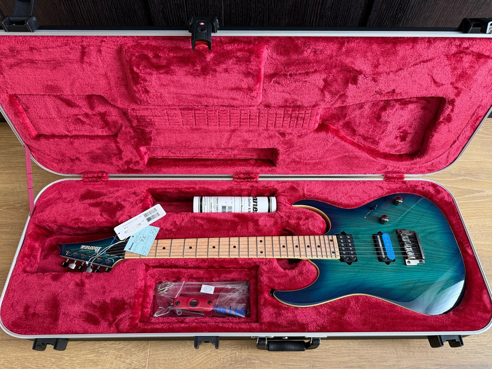 Ibanez RG Prestige with John Petrucci pickups.