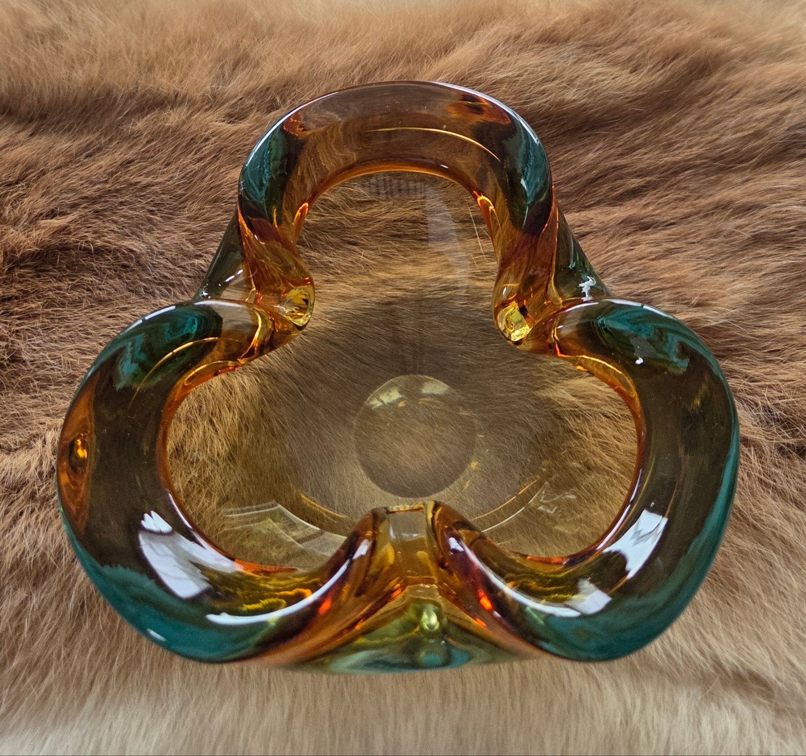 Vintage Murano Sommerso glazen schaal jaren 60, Ophalen of Verzenden