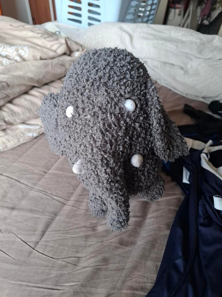 Feyenoord mascotte knuffel Olli, Overige merken, Overige karakters, Grijs, Ophalen of Verzenden