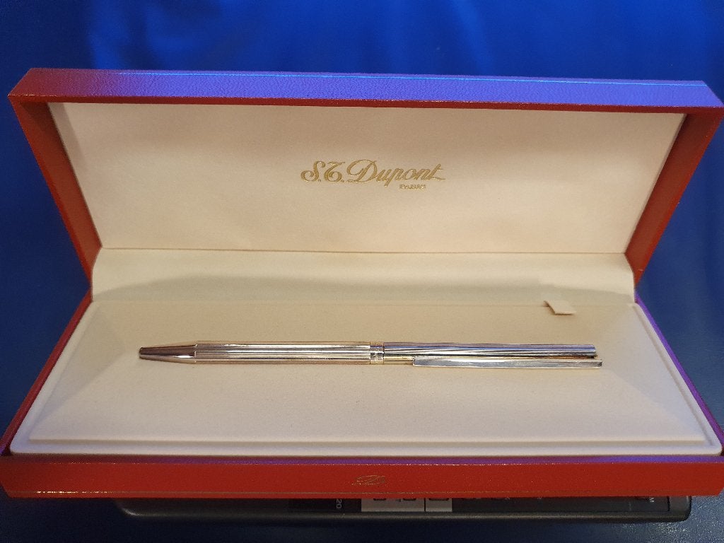 Vintage S.T. Dupont Classique Balpen (1990) – Plaqué Argent, Diversen, Ophalen of Verzenden, Nieuw