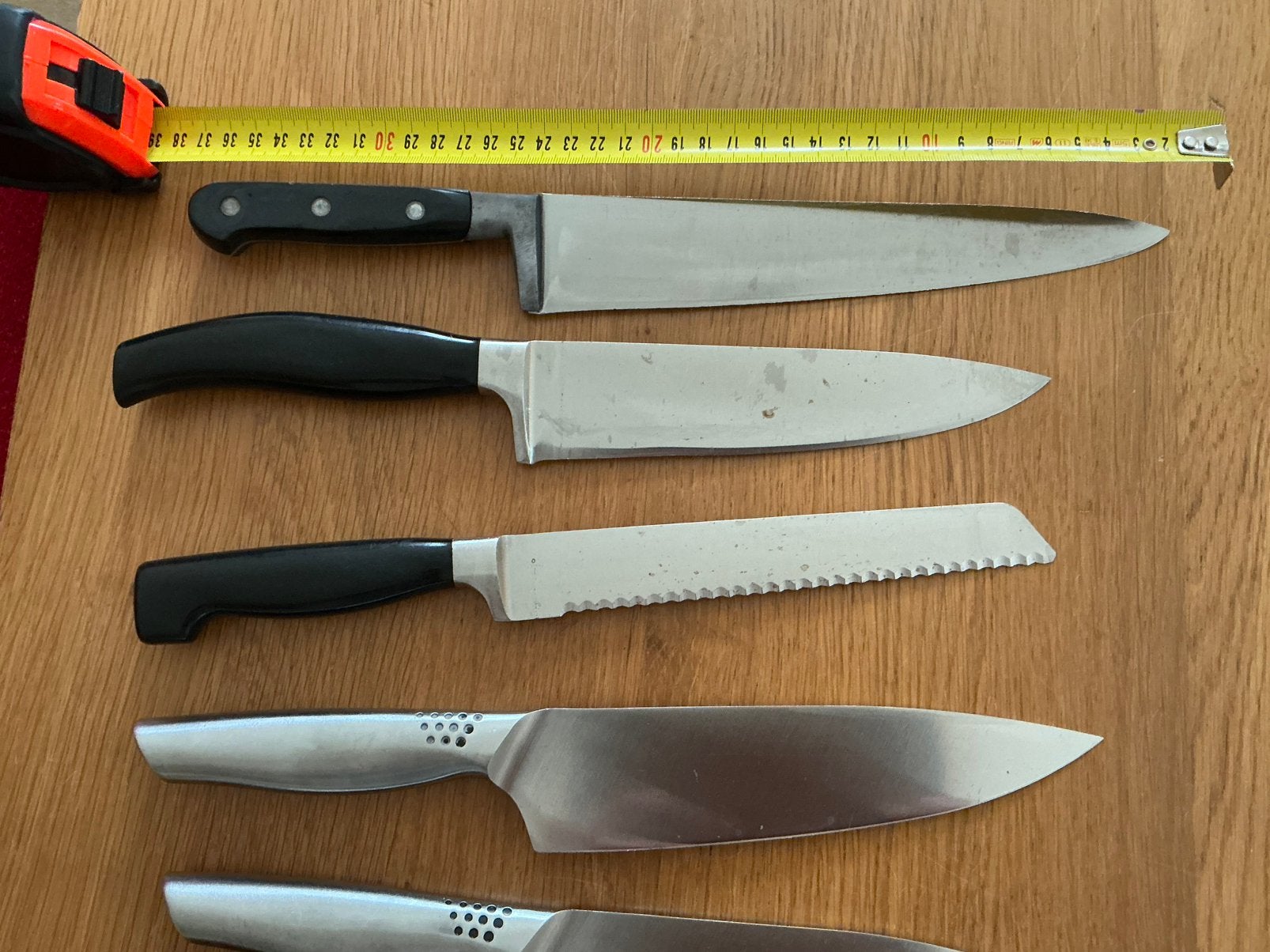 Acht keukenmessen, Ophalen of Verzenden, Gebruikt