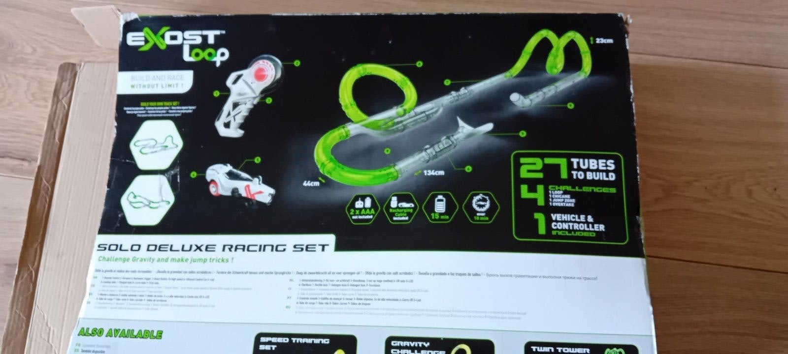 Exost Loop Solo Deluxe Racing Set - Racebaan met looping, Overige merken, Racebaan, Ophalen of Verzenden, Zo goed als nieuw