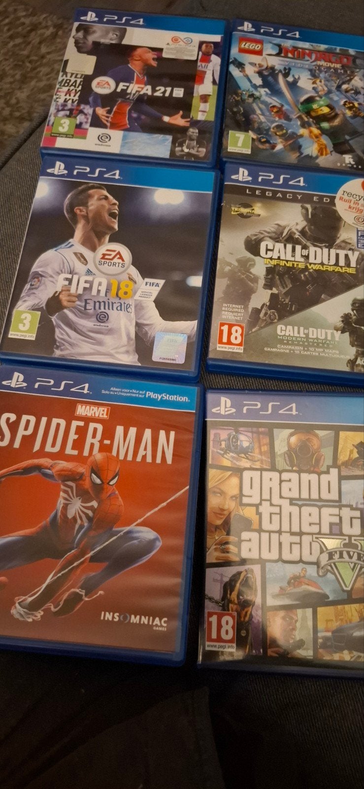 PS4 Games: Spider-Man, FIFA, Call of Duty, GTA V, LEGO, Spelcomputers en Games, Gebruikt, Vanaf 18 jaar, Overige genres, Ophalen of Verzenden