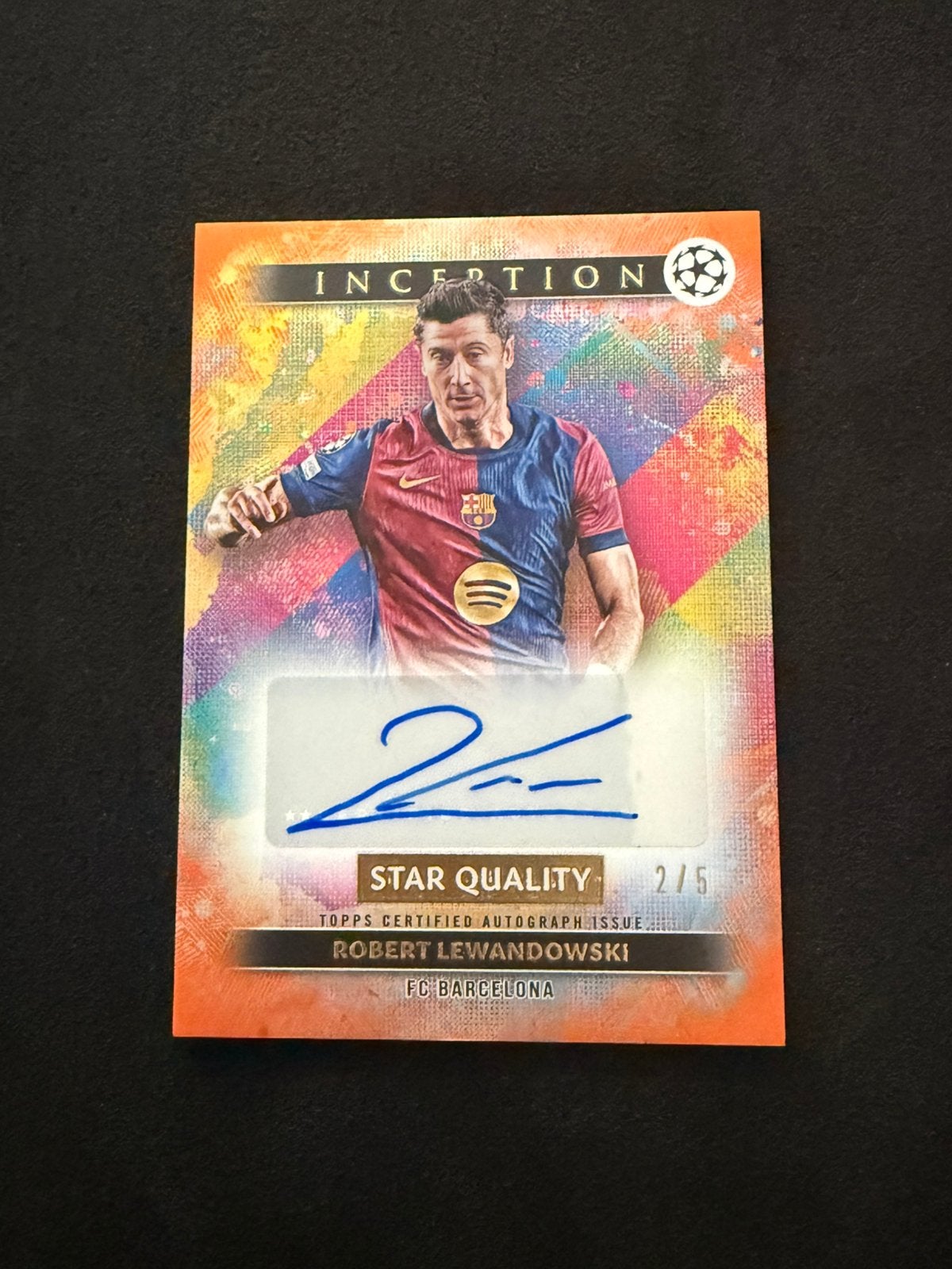 Lewandowski 24/25 inception 2/5 autograph MINT!, Verzamelen, Sportartikelen en Voetbal, Ophalen of Verzenden, Zo goed als nieuw