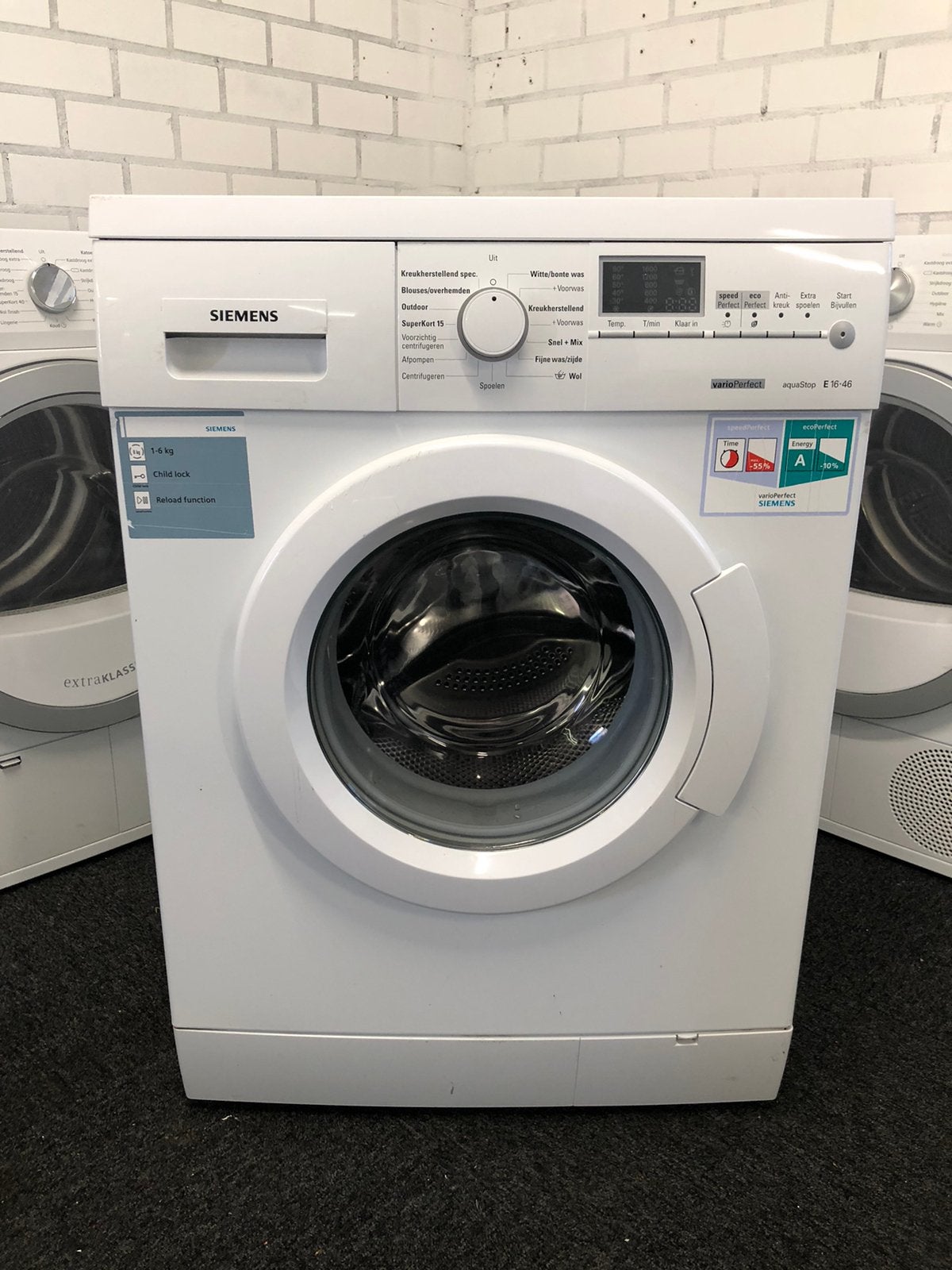 DAG DEAL € 159 1600 toeren 7kg wasmachine Siemens, Witgoed en Apparatuur, Wasmachines, Ophalen, 6 tot 8 kg, Minder dan 85 cm, Kort programma