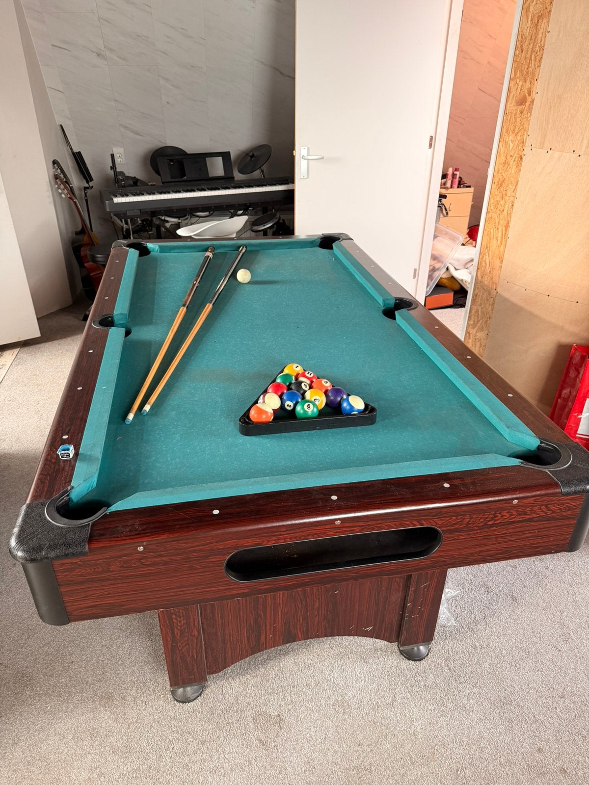 Pooltafel (2 x 1,15m), Ophalen, Gebruikt, Pooltafel