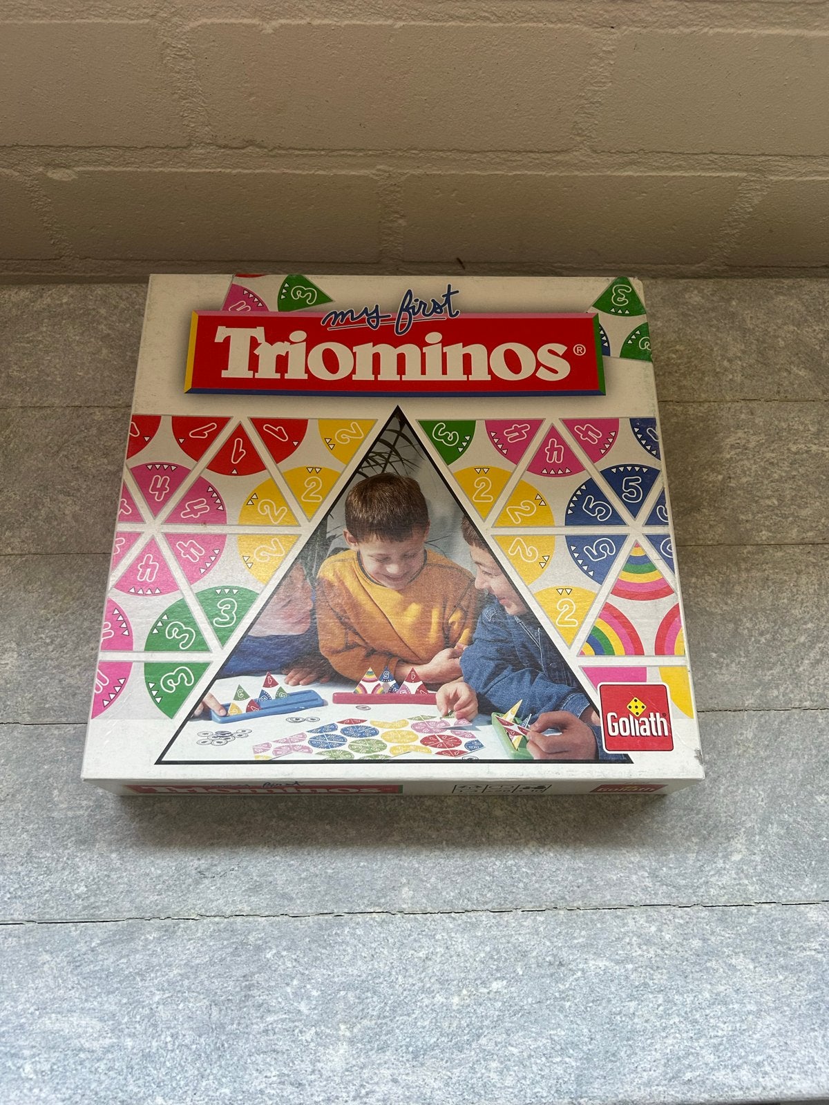 My First Triominos spel van Goliath, Drie of vier spelers, Ophalen of Verzenden, Zo goed als nieuw