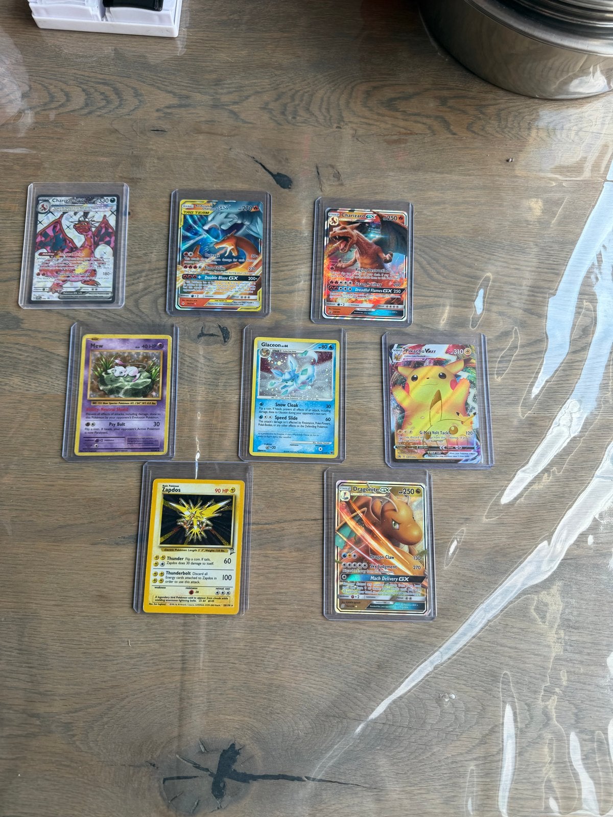 Pokémon Kaarten Collectie: Charizard, Pikachu VMAX, Glaceon, Ophalen of Verzenden, Gebruikt, Meerdere kaarten