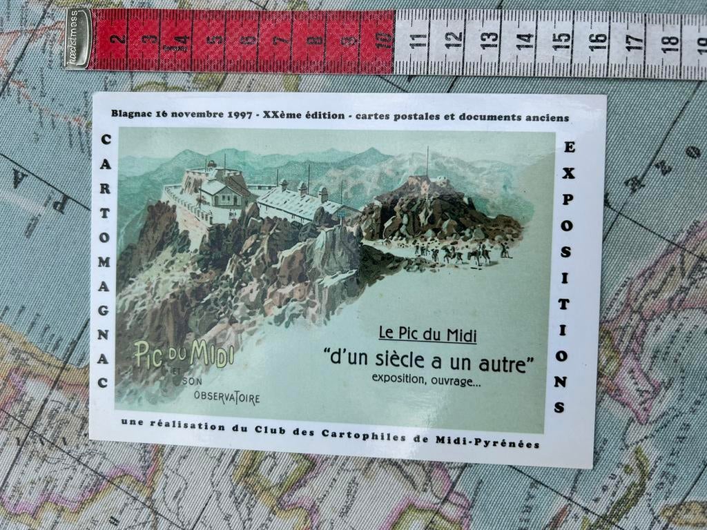 2274. Oude kaart illustr Pic du Midi, Ophalen of Verzenden, Ongelopen