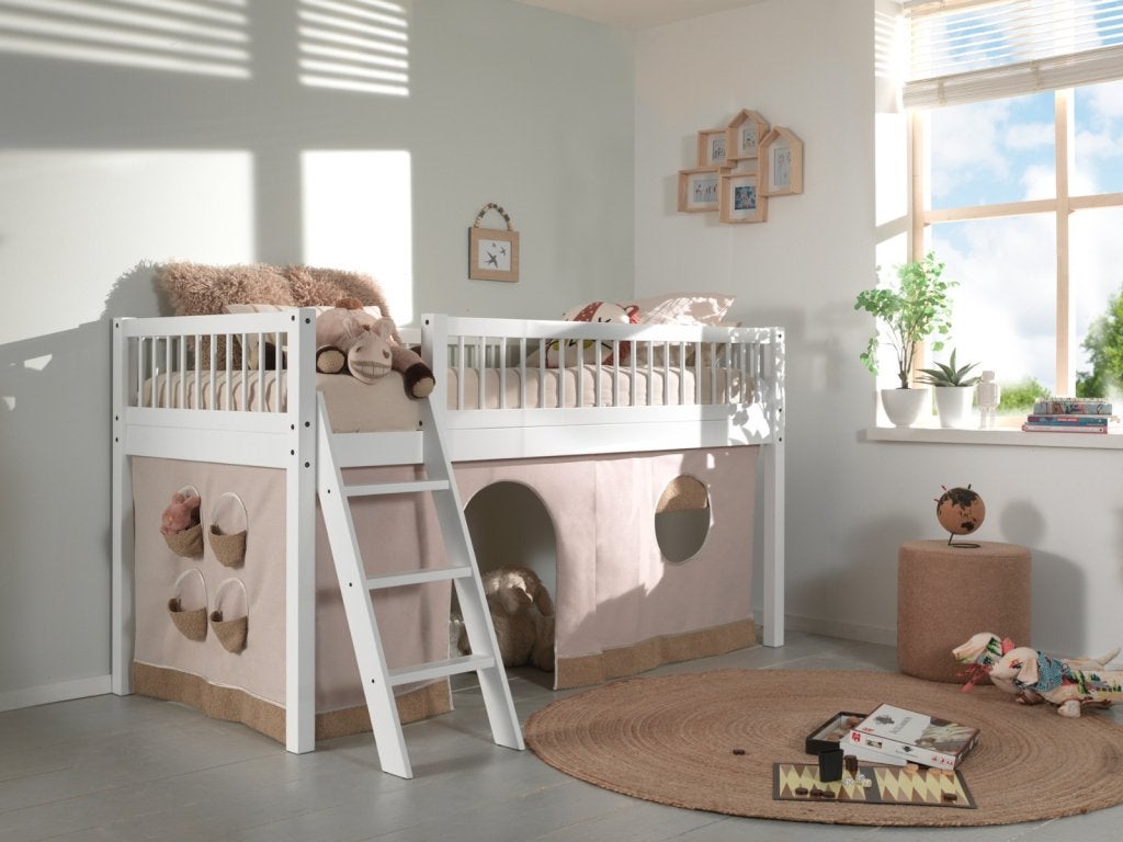 Forrest Beech halfhoogslaper - 90x200 - Wit beuken, Niet ingevuld, Niet ingevuld, Niet ingevuld