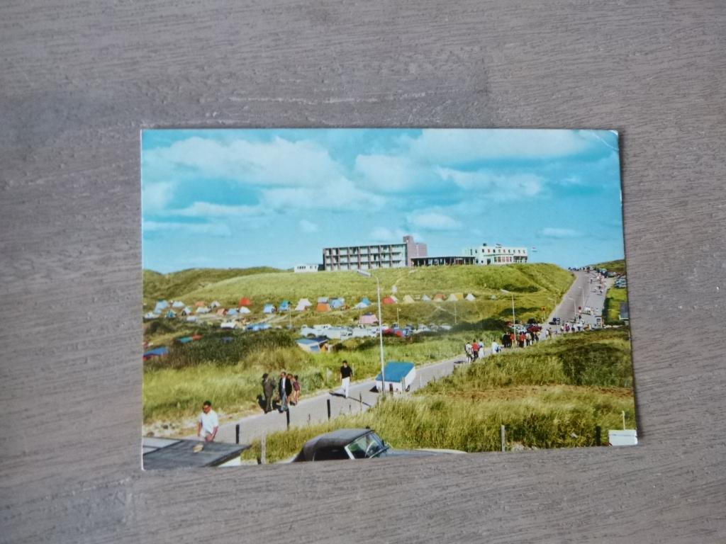 Texel, de Koog, Badweg met strandhotel/tent, Verzenden, 1980 tot heden, Ongelopen, Waddeneilanden