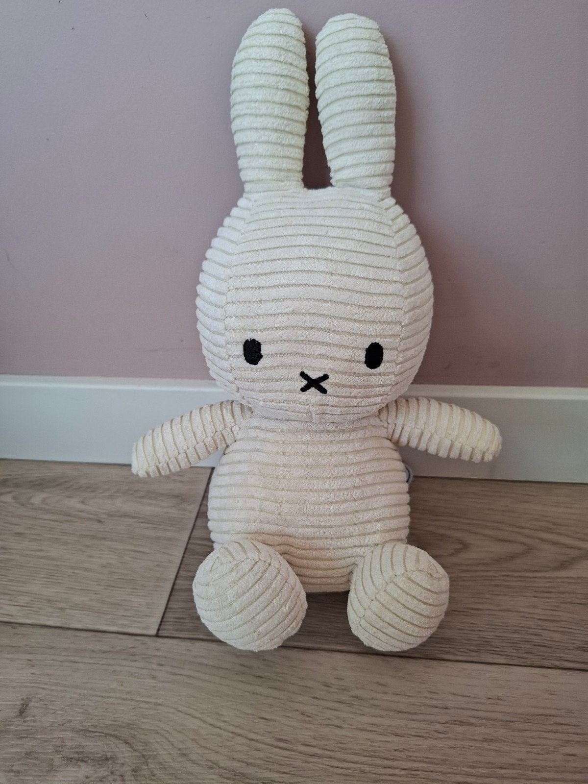 Nijntje knuffel van corduroy stof, gebroken wit, 29 cm, Konijn, Nijntje, Ophalen of Verzenden, Middelgroot (20 tot 80 cm)