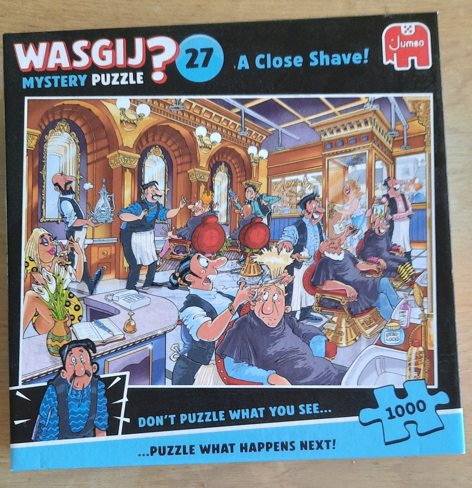 Wasgij 27 A Close Shave! Mystery Puzzel 1000 stukjes ruilen., Ophalen, 500 t/m 1500 stukjes, Zo goed als nieuw