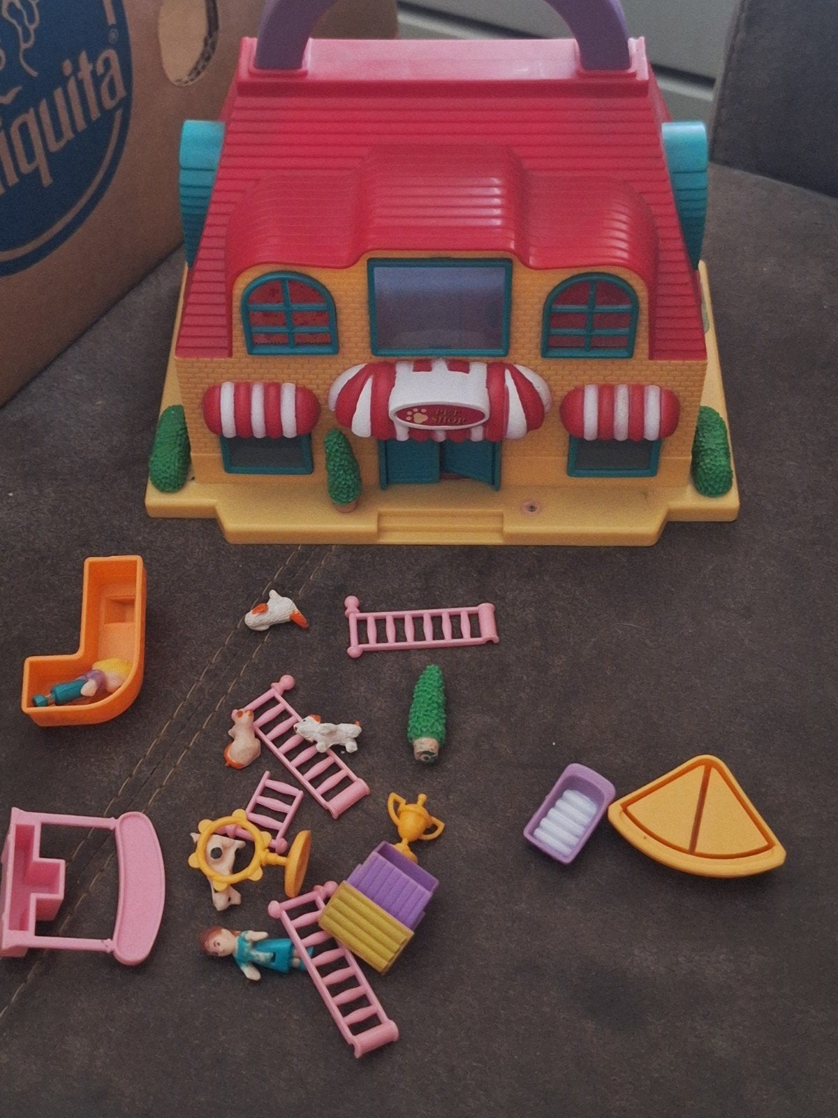Vintage Polly Pocket Poppenhuis met Toebehoren, Ophalen of Verzenden