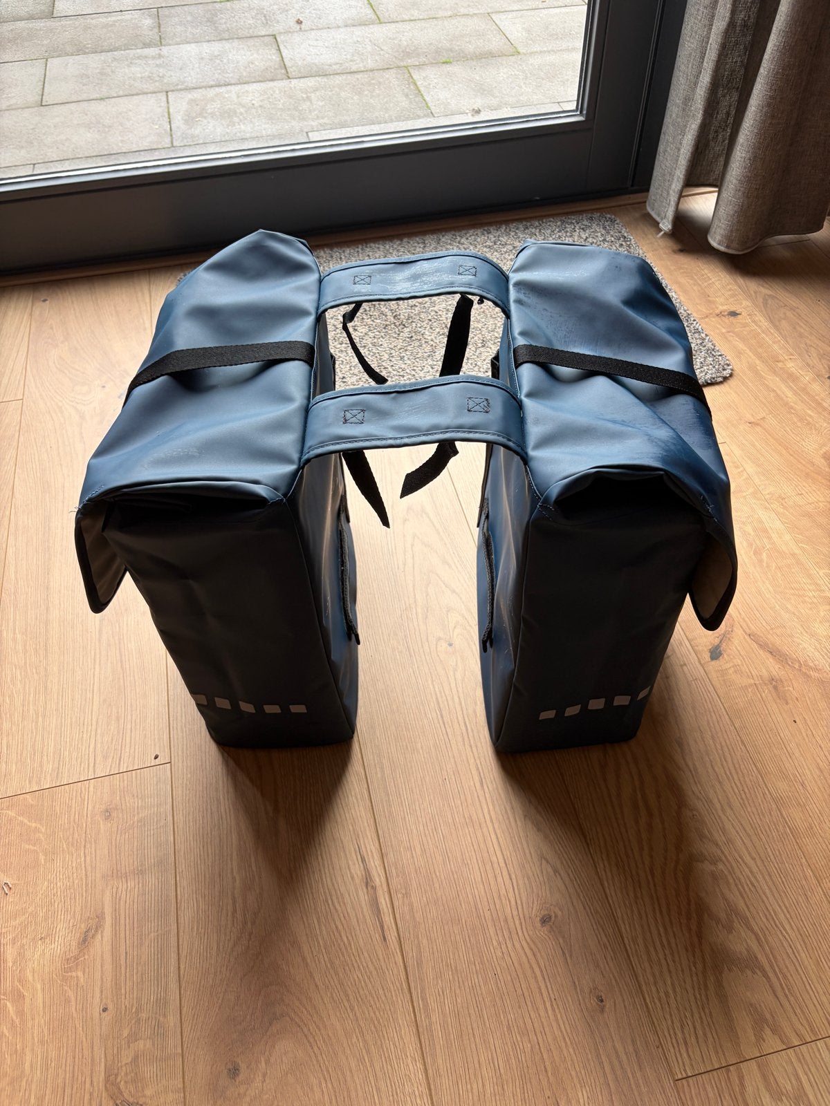 New Looxs Dubbele Fietstas Odense Double 39L Donkerblauw, Ophalen, Gebruikt