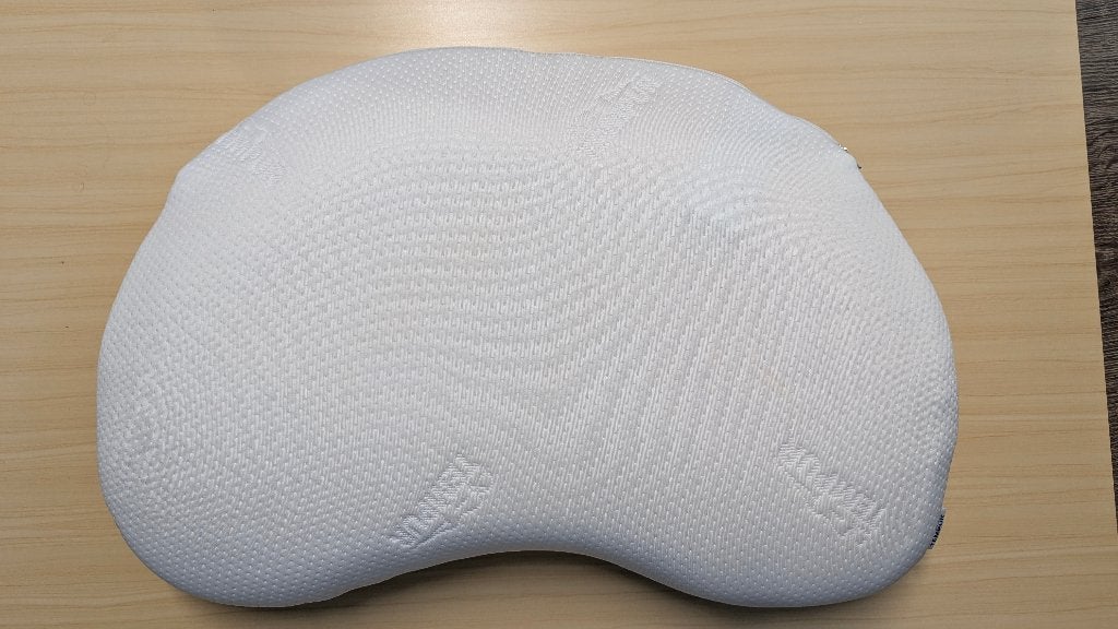 Tempur zijslaper kussen - wit/crème - 58x12x38 cm, Schuim, Eenpersoons, Wit, Ritssluiting