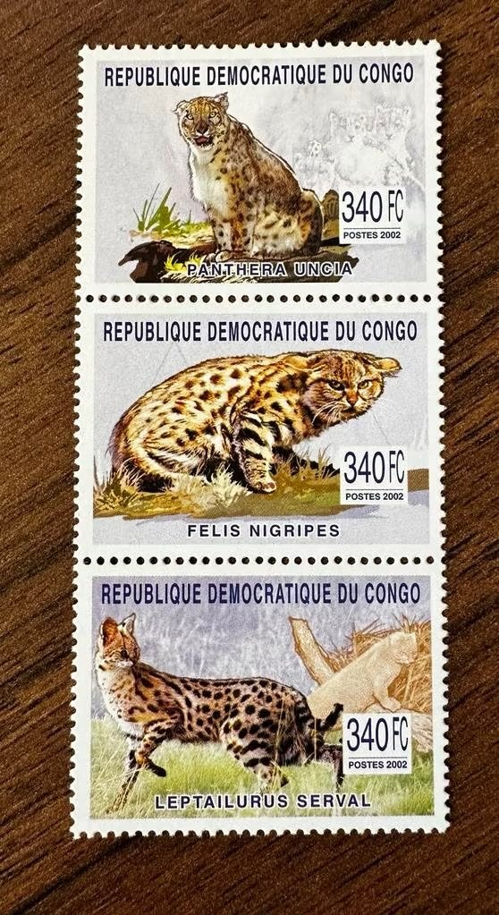 Congo 2002 Postfris - Wilde Katten (Panthera, Felis, Leptail, Ophalen of Verzenden, Overige landen, Postfris