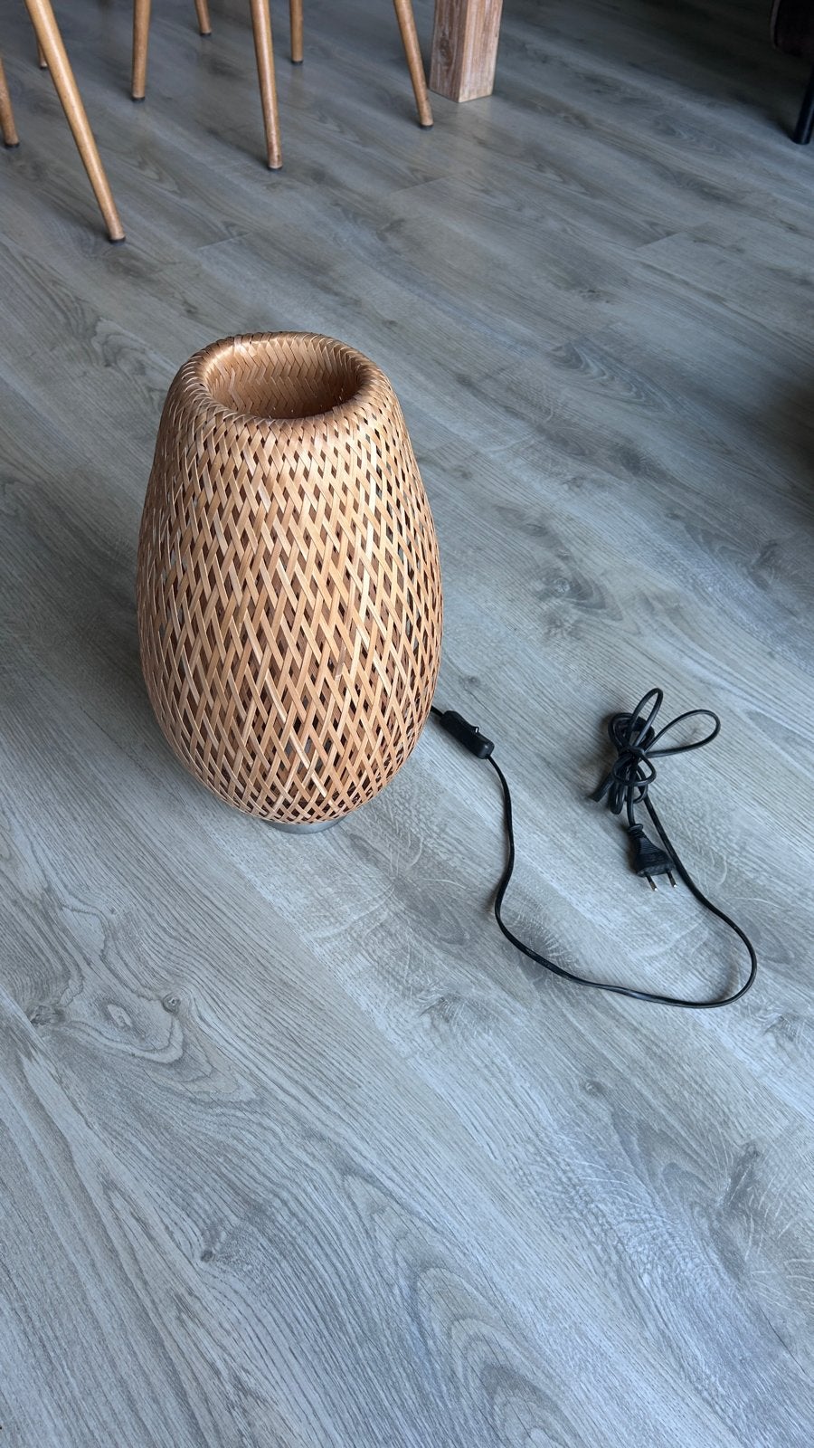 IKEA Böja Tafellamp - Bamboe, Met schakelaar, Scandinavisch, Natuurlijk materiaal, E27 (groot)